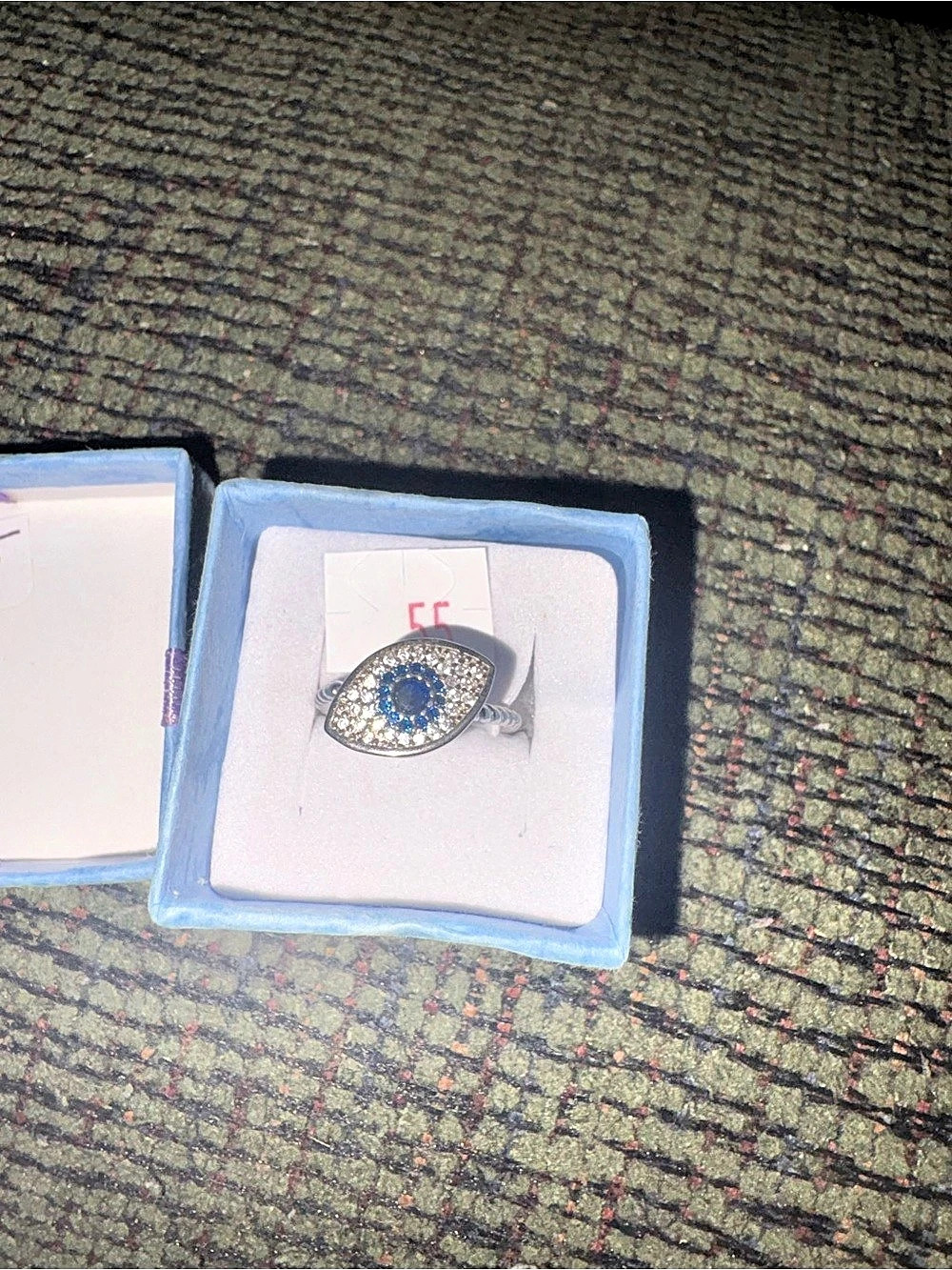 Blue Stone Ring Size 5.5 Like New